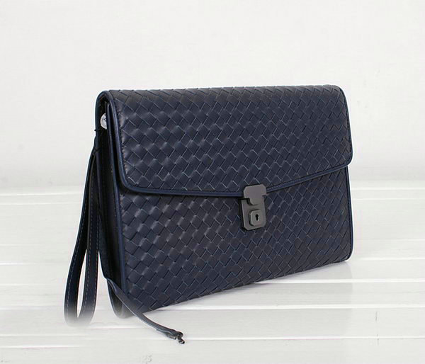 Bottega Veneta intrecciato clutch BV90571 blue